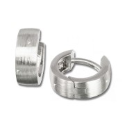 SilberDream Creole Matt klein 12mm 925 Sterling Silber Ohrring SDO333M2