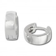 SilberDream Creole Glanz klein 12mm 925 Sterling Silber Ohrring SDO333S2