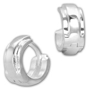 SilberDream Creole Double 12mm 925 Sterling Silber Ohrring SDO4281J