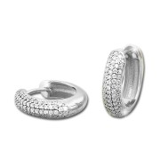 SilberDream Creole 5-reihig Zirkonia weiß 925 Sterling Silber Damen SDO4311W