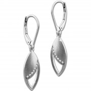 SilberDream Ohrhänger Tropfen Zirkonia weiß 925 Silber Damen Ohrring SDO4317W