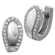 SilberDream Creole Elegance Zirkonia weiß 925 Sterling Silber Damen SDO4357W