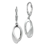 SilberDream Ohrhänger Träne Zirkonia weiß 925 Sterling Silber Damen SDO4381W