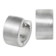 SilberDream Creole Small matt 1,1cm 925 Sterling Silber Damen Ohrringe SDO4423M