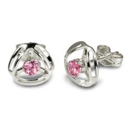 SilberDream Ohrringe Design Zirkonia rosa 925 Silber SDO528P