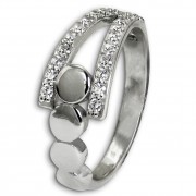SilberDream Ring Kreise Zirkonia weiß Gr.60 aus 925er Silber SDR407W60
