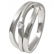SilberDream Ring Design Zirkonia weiß Gr.60 aus 925er Silber SDR420W60