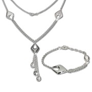 SilberDream Schmuck Set Drop Collier & Armband 925 Silber SDS413