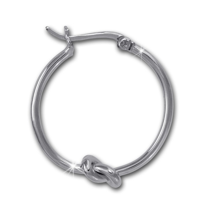 SilberDream Creole Knoten 25mm Ohrring 925 Sterling Silber SDO460J