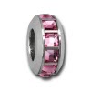 Amello Megabead Stahl Rad Zirkonias rosa Armbandbead AMZ312A