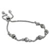 Armleon Damenarmband Komplettset Kugel Design+Verschluss 925 Silber ARS008J