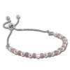 Armleon Damenarmband Komplettset Kugeln rosa Design+Verschluss 925er ARS009A