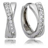 Balia Creolen fr Damen glnzend weie Zirkonia aus 925 Silber BAO0001SW