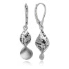 Balia Ohrhnger fr Damen mattiert diamaniert aus 925 Silber BAO0002SO