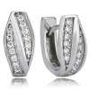 Balia Creolen fr Damen glnzend Zirkonia aus 925er Silber BAO0022SW