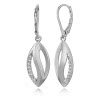 Balia Ohrhnger fr Damen glanz matt Zirkonia 925er Silber BAO0029SW