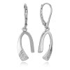 Balia Ohrhnger fr Damen matt glanz Zirkonia aus 925 Silber BAO0040SW