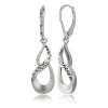 Balia Ohrhnger fr Damen matt diamantiert aus 925er Silber BAO0041SO