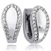 Balia Creolen fr Damen glnzend Zirkonia aus 925er Silber BAO0046SW