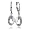 Balia Ohrhnger fr Damen matt glanz Zirkonia 925er Silber BAO0051SW