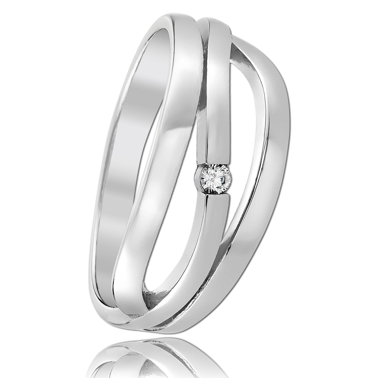 Balia Damen Fashion Ring aus 925 Silber Zirkonia weiß Gr.58 BAR025W58