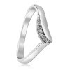 Balia Damen Wave Ring aus 925 Silber Zirkonia wei Gr.56 BAR026W56