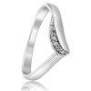 Balia Damen Wave Ring aus 925 Silber Zirkonia wei Gr.58 BAR026W58