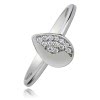 Balia Damen Ring aus 333 Weigold mit Zirkonia Gr.58 BGR013W58