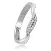Balia Damen Ring Welle aus 333 Weigold mit Zirkonia Gr.54 BGR016W54
