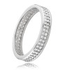 Balia Damen Ring Zirkonia zweireihig Weigold Gr.56 BGR021W56
