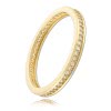 Balia Damen Ring Zirkonia einreihig Gelbgold Gr.54 BGR025G54