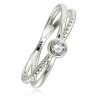 Balia Damen Ring aus 333 Weigold mit Zirkonia Gr.56 BGR053W56