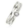 Balia Damen Ring aus 333 Weigold mit Zirkonia Gr.58 BGR053W58