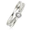 Balia Damen Ring aus 333 Weigold mit Zirkonia Gr.60 BGR053W60