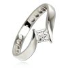 Balia Damen Ring aus 333 Weigold mit Zirkonia Gr.58 BGR054W58