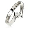 Balia Damen Ring aus 333 Weigold mit Zirkonia Gr.60 BGR054W60