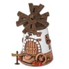 Lichthaus Windmhle wei-braun original LeuchtKeramik DKH23W