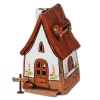 Lichthaus Gartenhuschen mit Blumen wei original LeuchtKeramik DKH31W