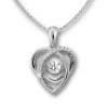 SilberDream Anhnger Doppelherz mit Kette Silber DSK107W