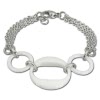 Amello Armband Keramik 3 Ringe wei Damen Edelstahlschmuck ESAX05W