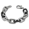 Amello Armband Keramik grobe Glieder schwarz Damen Edelstahlschmuck ESAX19S1