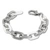 Amello Armband Keramik grobe Glieder wei Damen Edelstahlschmuck ESAX19W1