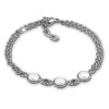 Amello Armband Keramik Halbkugel wei Damen Edelstahlschmuck ESAX36W8