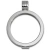 Amello Coins Fassung 30mm Ketten Anhnger silber Edelstahl Schmuck ESC001J