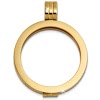 Amello Coinsfassung 30mm Kettenanhnger stahl vergoldet Stahlschmuck ESC001Y