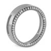 Amello Coinsfassung 30mm Edelstahl fr Armband Zirkonia Stahlschmuck ESC021W