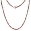 Amello Coinskette Edelstahl-Kette 80cm rosevergoldet Edelstahlschmuck ESC102E