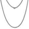 Amello Coinkette Edelstahlkette 80cm silber glnzend Edelstahlschmuck ESC102J