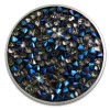 Amello Stahl Coin Zirkonia blau/grau Coinsfassung Edelstahlschmuck ESC302B