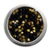 Amello Edelstahl Coin Zirkonia schwarz/gold 25mm Edelstahlschmuck ESC351S